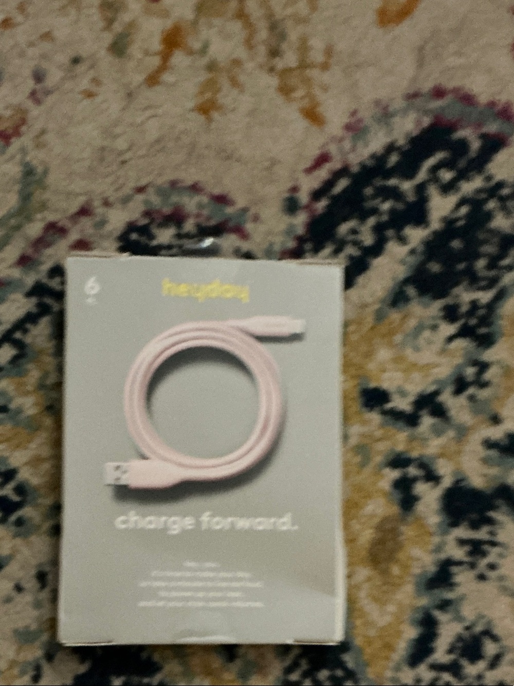 heyday Light Pink USB Charging Cable USB to C 6 ft brand new in box sold